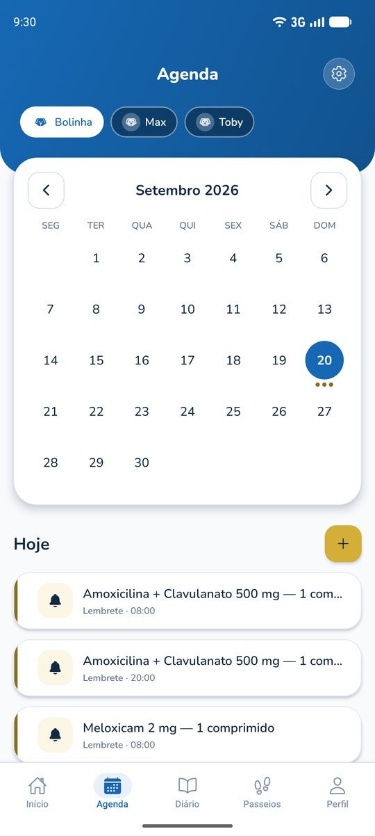 Agenda: Todos os lembretes do dia, de vacina a dose de remédio.